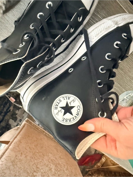 Converse Shoes - Converse Chuck Taylor All Star High Tops Black leather Women’s 8.5